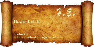Hudi Edit névjegykártya